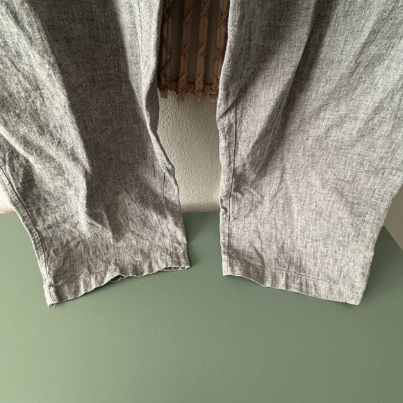 Tasso Elba Island Linen Pants XL Flat Front Drawstring Trouser Gray - Picture 10 of 15
